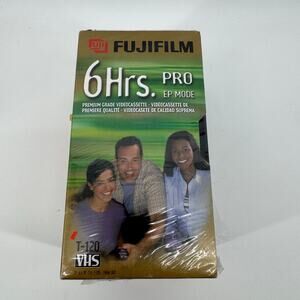 Fujifilm Pro T-120 VHS 6Hr EP Premium Grade Videocassette 4 Pack Sealed